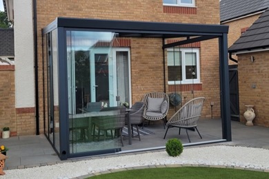 Anthracite Grey Panorama Garden Room Anthracite Grey Panorama Garden Room