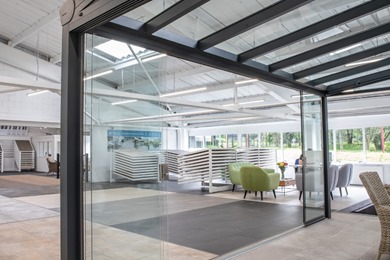 Glass Sunroom in SunSpaces Showroom