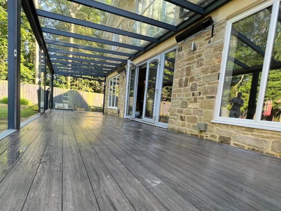 Garden room decking